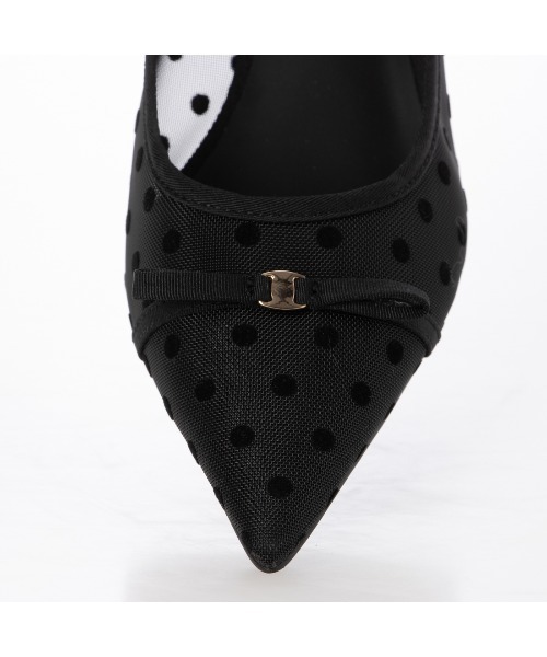 EVOL（イーボル）の「【柔らかい・クッション入り】ポインテッドリボンチュールパンプス CA23858（パンプス・レディース・ブラック/ブラウン/ベージュ・22.0cm/22.5cm/23.0cm/23.5cm/24.0cm/24.5cm/25.0cm）」の12枚目の写真