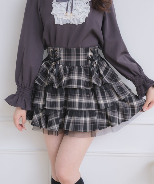 ROJITA（ロジータ）の「レースアップティアードミニスカパン（スカート・レディース・ピンク/その他/ブラック/その他1・FREE）」の3枚目の写真