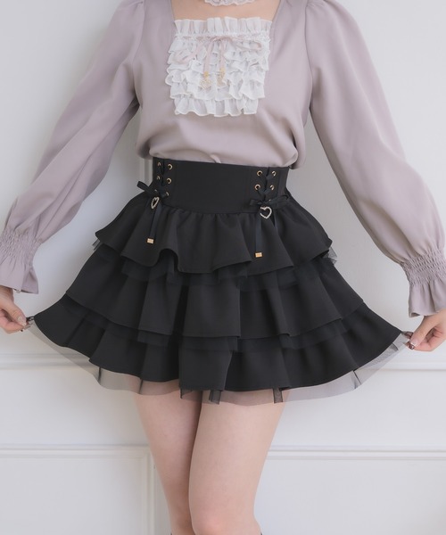 ROJITA（ロジータ）の「レースアップティアードミニスカパン（スカート・レディース・ピンク/その他/ブラック/その他1・FREE）」の5枚目の写真