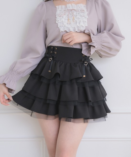 ROJITA（ロジータ）の「レースアップティアードミニスカパン（スカート・レディース・ピンク/その他/ブラック/その他1・FREE）」の7枚目の写真