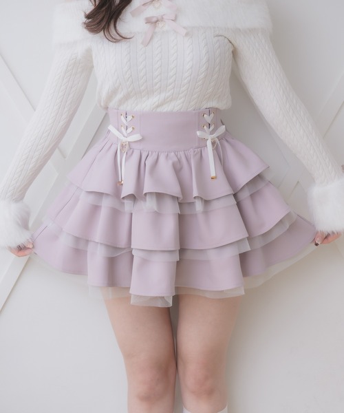 ROJITA（ロジータ）の「レースアップティアードミニスカパン（スカート・レディース・ピンク/その他/ブラック/その他1・FREE）」の11枚目の写真