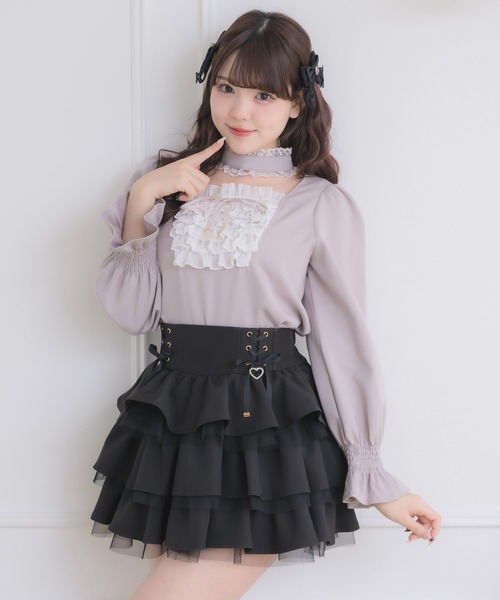 ROJITA（ロジータ）の「レースアップティアードミニスカパン（スカート・レディース・ピンク/その他/ブラック/その他1・FREE）」の14枚目の写真