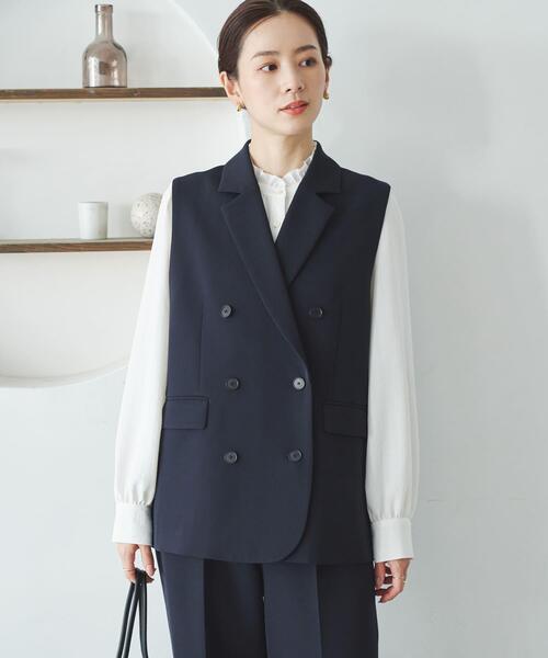 URBAN RESEARCH（アーバンリサーチ）の「『セットアップ対応』テーラードジレ（その他アウター・レディース・ネイビー/ベージュ/ブラック・FREE）」の3枚目の写真