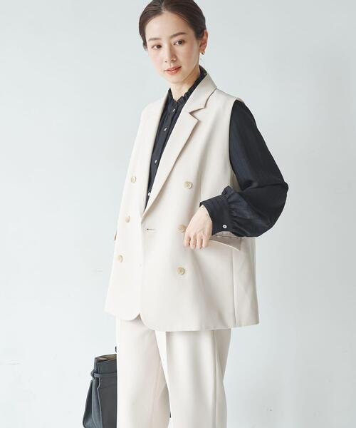 URBAN RESEARCH（アーバンリサーチ）の「『セットアップ対応』テーラードジレ（その他アウター・レディース・ネイビー/ベージュ/ブラック・FREE）」の11枚目の写真