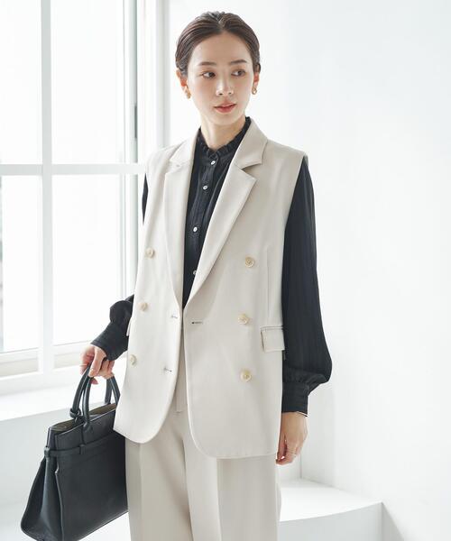 URBAN RESEARCH（アーバンリサーチ）の「『セットアップ対応』テーラードジレ（その他アウター・レディース・ネイビー/ベージュ/ブラック・FREE）」の13枚目の写真