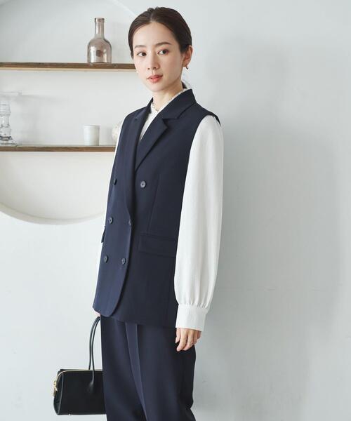 URBAN RESEARCH（アーバンリサーチ）の「『セットアップ対応』テーラードジレ（その他アウター・レディース・ネイビー/ベージュ/ブラック・FREE）」の19枚目の写真