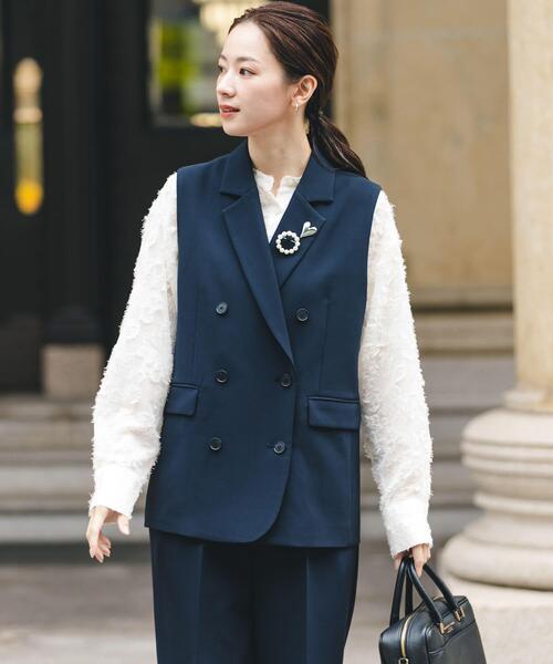 URBAN RESEARCH（アーバンリサーチ）の「『セットアップ対応』テーラードジレ（その他アウター・レディース・ネイビー/ベージュ/ブラック・FREE）」の22枚目の写真