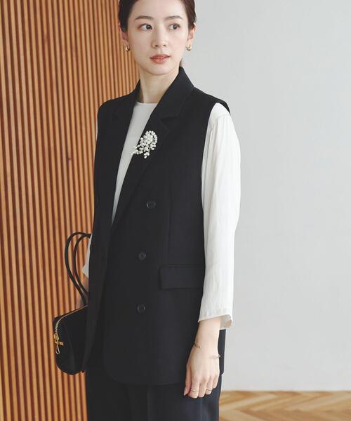 URBAN RESEARCH（アーバンリサーチ）の「『セットアップ対応』テーラードジレ（その他アウター・レディース・ネイビー/ベージュ/ブラック・FREE）」の6枚目の写真