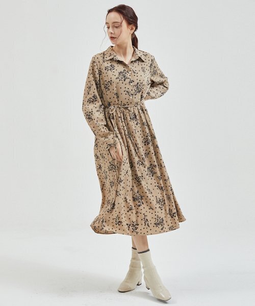manavis7(マナビスセブン)の「ダイアン半袖ワンピースベージュ(ワンピース・レディース・Beige・FREE)」の4枚目の写真