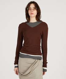 PRANK PROJECT | 【2026Spring Pre-Order】ダブルネックレイヤードトップ / Double Neck Layered Top(その他トップス)