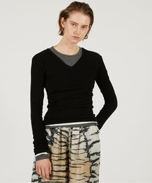 PRANK PROJECT | 【2026Spring Pre-Order】ダブルネックレイヤードトップ / Double Neck Layered Top(その他トップス)