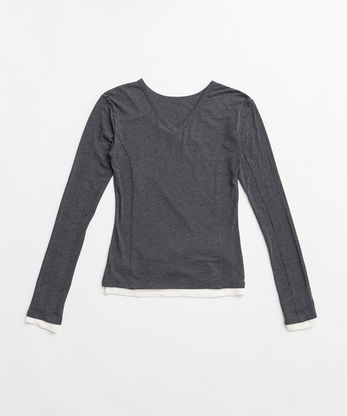 PRANK PROJECT(プランクプロジェクト)の「【2026Spring Pre-Order】ダブルネックレイヤードトップ / Double Neck Layered Top(その他トップス・レディース・グレー/ブラック/ブラウン・FREE)」の21枚目の写真