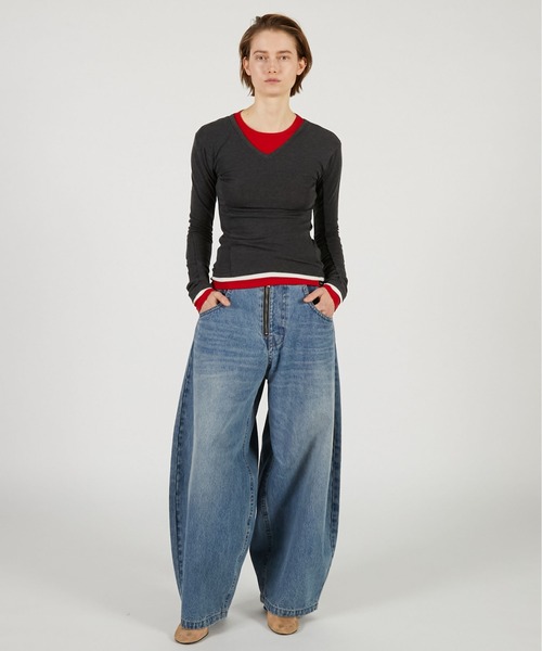 PRANK PROJECT(プランクプロジェクト)の「【2026Spring Pre-Order】ダブルネックレイヤードトップ / Double Neck Layered Top(その他トップス・レディース・グレー/ブラック/ブラウン・FREE)」の6枚目の写真