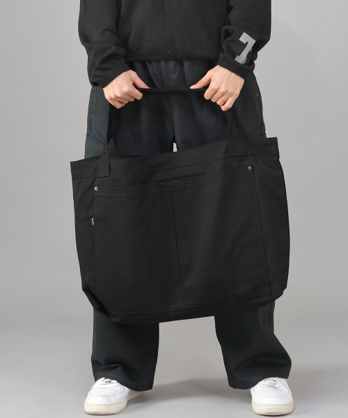 SAINTCREW(セントクルー)の「メガビッグサイズカーゴエコバッグ MCE-142 ブラック BKS(エコバッグ/サブバッグ・メンズ・その他・フリー)」の1枚目の写真