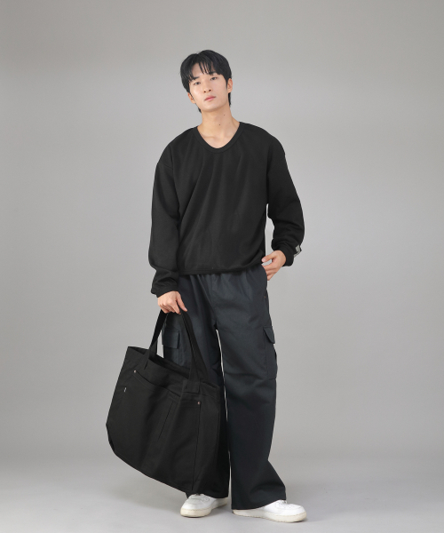 SAINTCREW(セントクルー)の「メガビッグサイズカーゴエコバッグ MCE-142 ブラック BKS(エコバッグ/サブバッグ・メンズ・その他・フリー)」の3枚目の写真