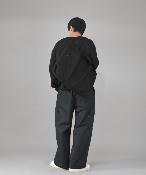 SAINTCREW(セントクルー)の「メガビッグサイズカーゴエコバッグ MCE-142 ブラック BKS(エコバッグ/サブバッグ・メンズ・その他・フリー)」の6枚目の写真