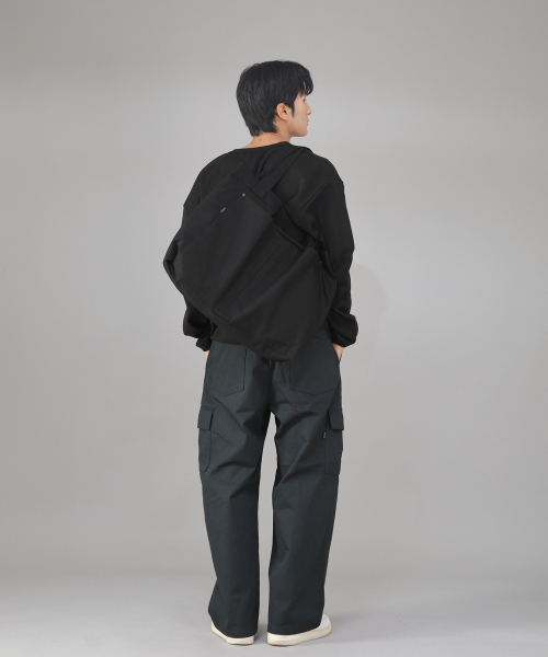 SAINTCREW(セントクルー)の「メガビッグサイズカーゴエコバッグ MCE-142 ブラック BKS(エコバッグ/サブバッグ・メンズ・その他・フリー)」の7枚目の写真