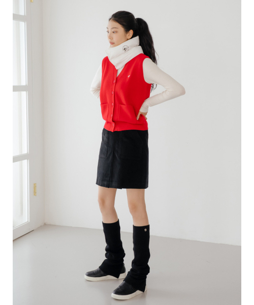 NITINA(ニティナ)の「ウール100 ニットベスト RD(ニット/セーター・レディース・レッド・SMALL/MEDIUM)」の5枚目の写真