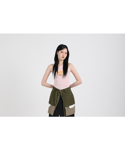 COTTONREBIRTHCLUB(コットンリバースクラブ)の「アートワークスリーブレスシャツ(ピンク)(Tシャツ/カットソー・レディース・その他・F)」の2枚目の写真