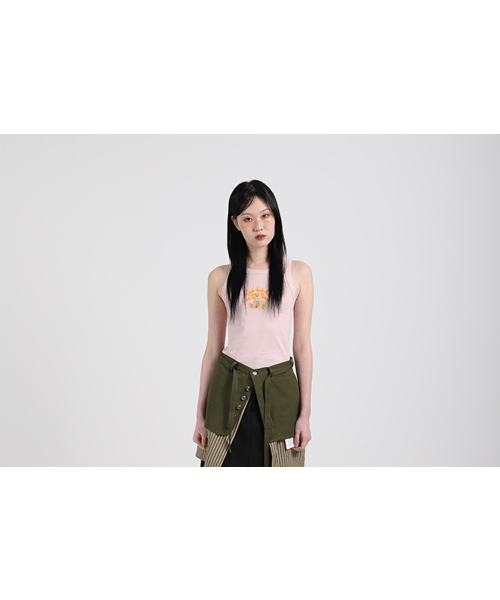 COTTONREBIRTHCLUB(コットンリバースクラブ)の「アートワークスリーブレスシャツ(ピンク)(Tシャツ/カットソー・レディース・その他・F)」の3枚目の写真