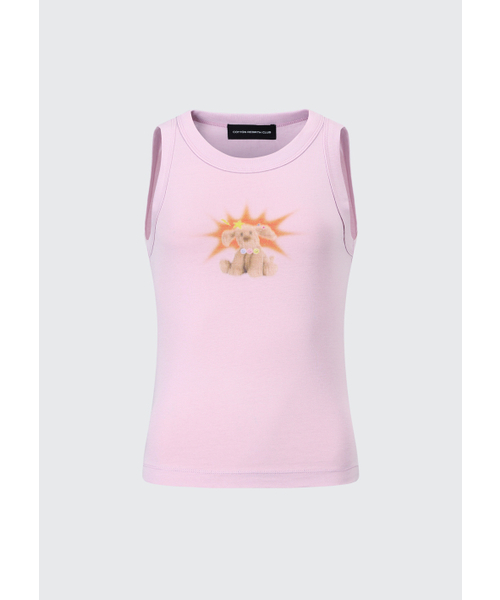 COTTONREBIRTHCLUB(コットンリバースクラブ)の「アートワークスリーブレスシャツ(ピンク)(Tシャツ/カットソー・レディース・その他・F)」の4枚目の写真