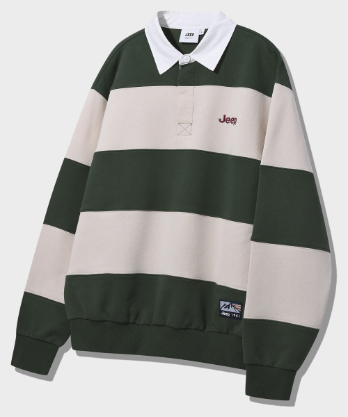 JEEP(ジープ)の「レトロマウンテン1941ストライプカラー スウェット (JR5TSU825GN)(ポロシャツ・レディース・その他・SMALL/MEDIUM/LARGE/X-LARGE/2XL)」の7枚目の写真
