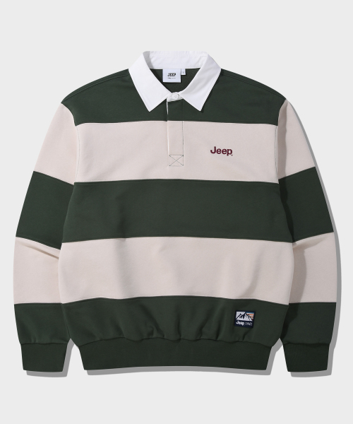 JEEP(ジープ)の「レトロマウンテン1941ストライプカラー スウェット (JR5TSU825GN)(ポロシャツ・レディース・その他・SMALL/MEDIUM/LARGE/X-LARGE/2XL)」の8枚目の写真
