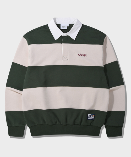 JEEP(ジープ)の「レトロマウンテン1941ストライプカラー スウェット (JR5TSU825GN)(ポロシャツ・レディース・その他・SMALL/MEDIUM/LARGE/X-LARGE/2XL)」の10枚目の写真