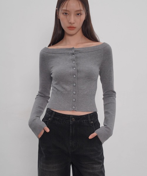 EIGHTHMONTH(エイスマンス)の「オフショルダーニットトップス EM25a145【EIGHTHMONTH】(Tシャツ/カットソー・レディース・グレー・M/S)」の3枚目の写真