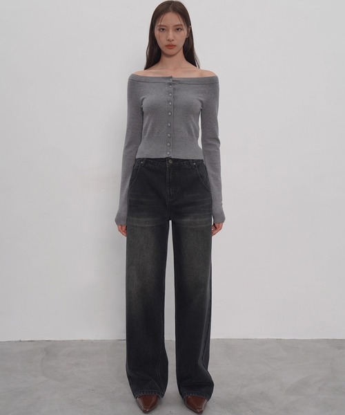 EIGHTHMONTH(エイスマンス)の「オフショルダーニットトップス EM25a145【EIGHTHMONTH】(Tシャツ/カットソー・レディース・グレー・M/S)」の10枚目の写真