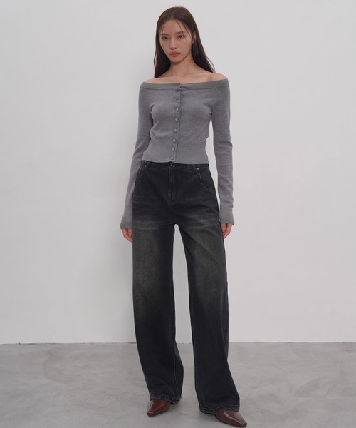EIGHTHMONTH(エイスマンス)の「オフショルダーニットトップス EM25a145【EIGHTHMONTH】(Tシャツ/カットソー・レディース・グレー・M/S)」の11枚目の写真