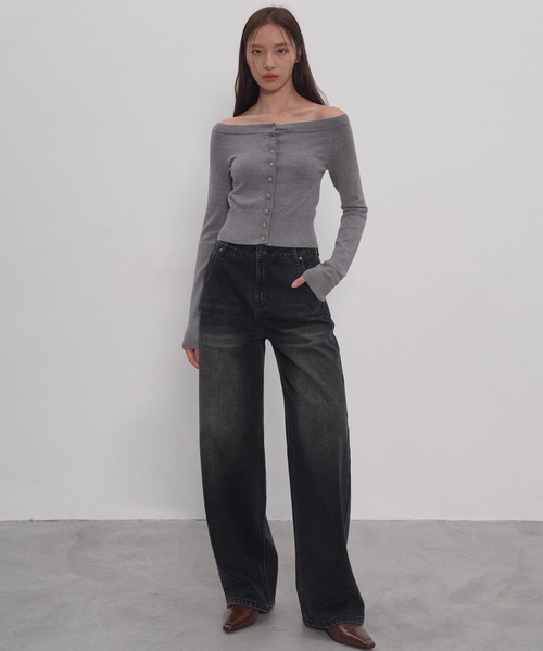 EIGHTHMONTH(エイスマンス)の「オフショルダーニットトップス EM25a145【EIGHTHMONTH】(Tシャツ/カットソー・レディース・グレー・M/S)」の13枚目の写真