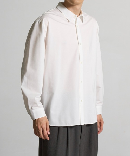 CITY TOKYO（シティトウキョウ）の「【CITY TOKYO/シティートーキョー】KANEMASA KNITﾚｷﾞｭﾗｰｼｬﾂ（シャツ/ブラウス・メンズ・ダークネイビー/ホワイト/サックスブルー/カーキ/ストライプ・2/3/1）」の2枚目の写真