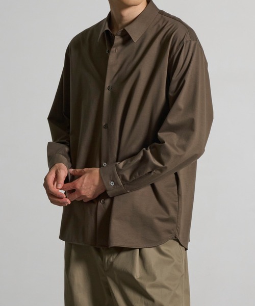 CITY TOKYO（シティトウキョウ）の「【CITY TOKYO/シティートーキョー】KANEMASA KNITﾚｷﾞｭﾗｰｼｬﾂ（シャツ/ブラウス・メンズ・ダークネイビー/ホワイト/サックスブルー/カーキ/ストライプ・2/3/1）」の3枚目の写真