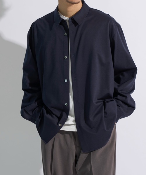 CITY TOKYO（シティトウキョウ）の「【CITY TOKYO/シティートーキョー】KANEMASA KNITﾚｷﾞｭﾗｰｼｬﾂ（シャツ/ブラウス・メンズ・ダークネイビー/ホワイト/サックスブルー/カーキ/ストライプ・2/3/1）」の5枚目の写真