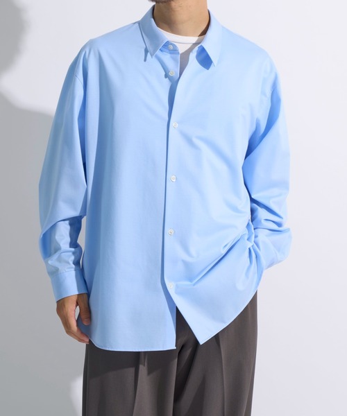 CITY TOKYO（シティトウキョウ）の「【CITY TOKYO/シティートーキョー】KANEMASA KNITﾚｷﾞｭﾗｰｼｬﾂ（シャツ/ブラウス・メンズ・ダークネイビー/ホワイト/サックスブルー/カーキ/ストライプ・2/3/1）」の15枚目の写真