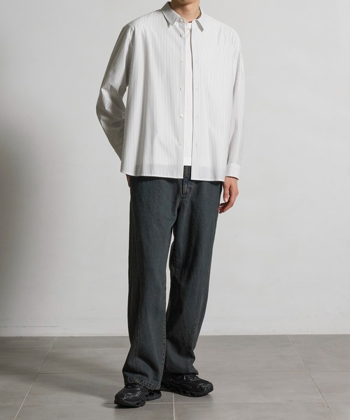 CITY TOKYO（シティトウキョウ）の「【CITY TOKYO/シティートーキョー】KANEMASA KNITﾚｷﾞｭﾗｰｼｬﾂ（シャツ/ブラウス・メンズ・ダークネイビー/ホワイト/サックスブルー/カーキ/ストライプ・2/3/1）」の19枚目の写真