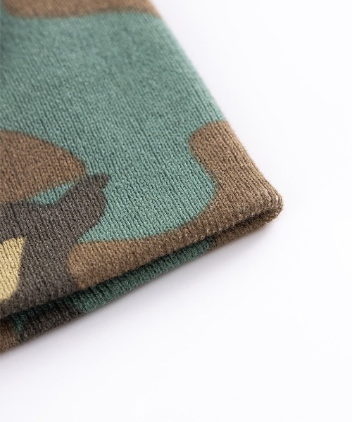 SUPPLIER Camouflage Beanieサプライヤービーニー A'GEM/9 × .kom 『SUPPLIER/サプライヤー』 Camouflage Cross Leather
