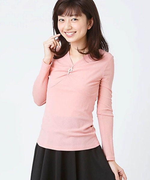 OSYAREVO(オシャレボ)の「トップス きれいめ 長袖 レディース(Tシャツ/カットソー・レディース・ピンク/ネイビー/ブラック・SMALL/MEDIUM/LARGE)」の5枚目の写真