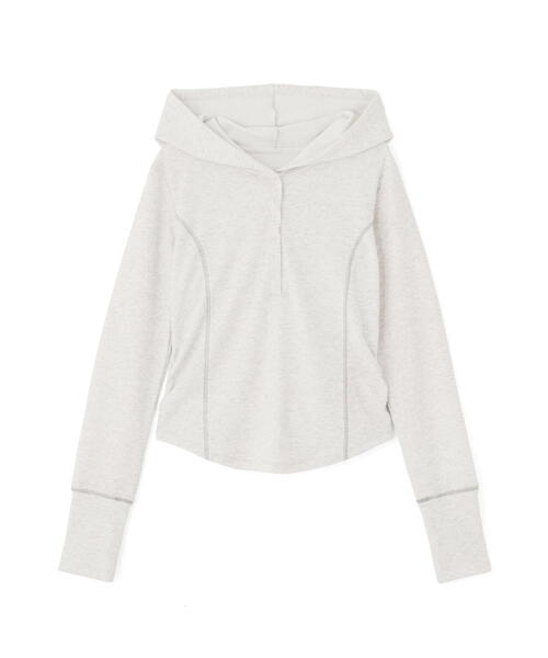 FREE'S MART（フリーズマート）の「◆スキッパーカットソーフーディー（Tシャツ/カットソー・レディース・グレー系その他/ホワイト/ネイビー・FREE）」の20枚目の写真