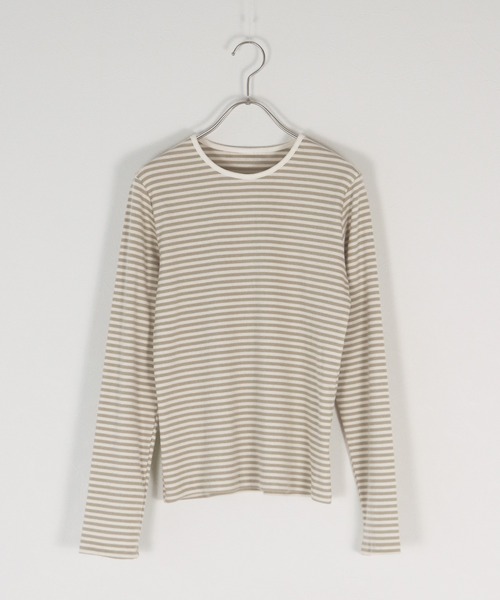 J by blue(ジェイバイブルー)の「リブボーダーTシャツ(Tシャツ/カットソー・レディース・ブラック/ベージュ/レッド・MEDIUM)」の21枚目の写真