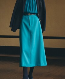 Paul Stuart（ポールスチュアート）の「【Nikkei magazine掲載】ウールダブルサテン　スカート（スカート）」