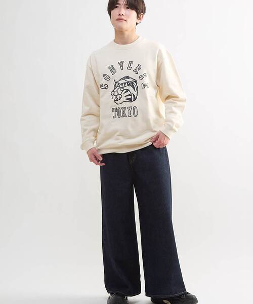 CONVERSE TOKYO(コンバーストウキョウ)の「TIGER LOGO SWEAT(スウェット・レディース・ブルー/ブラック/ホワイト・SMALL/MEDIUM)」の8枚目の写真