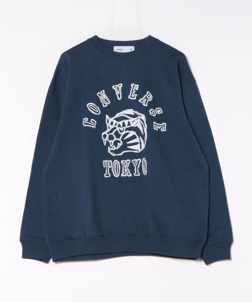 CONVERSE TOKYO(コンバーストウキョウ)の「TIGER LOGO SWEAT(スウェット・レディース・ブルー/ブラック/ホワイト・SMALL/MEDIUM)」の5枚目の写真
