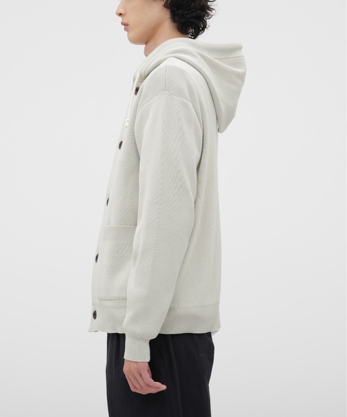 MHL.（エムエイチエル）の「VINTAGE DRY COTTON KNITWEAR（カーディガン/ボレロ・メンズ・ネイビー系1/ホワイト系その他3・MEDIUM/LARGE）」の4枚目の写真