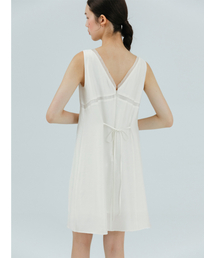 Silky Layered Sleeveless Dress Ivory
