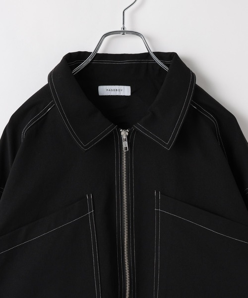 PAGEBOY(ページボーイ)の「ハイショクステッチカバーオール(ブルゾン・レディース・グリーン/ブラック・FREE)」の15枚目の写真
