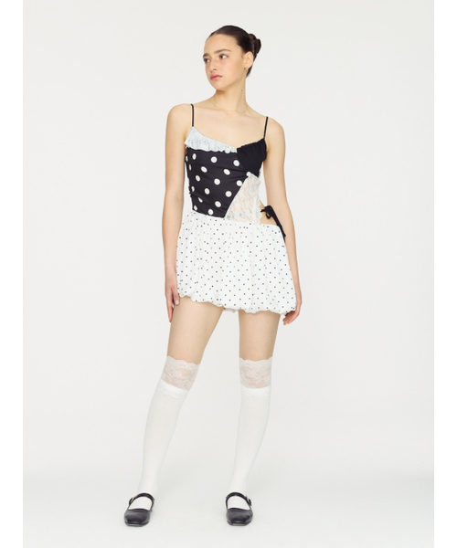GLOWNY（グロウニ―）の「POSH LACE KNEE SOCKS (WHITE)（ソックス/靴下・レディース・ホワイト・FREE）」の3枚目の写真