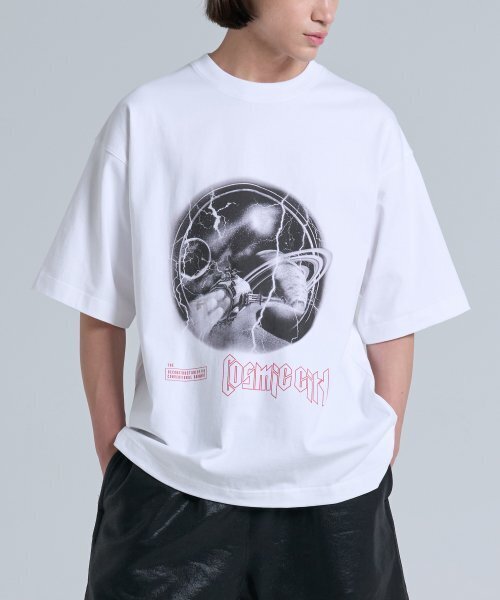 スペースツアーオーバーサイズTシャツ[ホワイト]（Tシャツ/カットソー