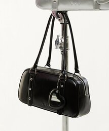 VVV（ブイブイブイ）の「ハートミラーバックルショルダーバッグ _ ブラック（ショルダーバッグ）」